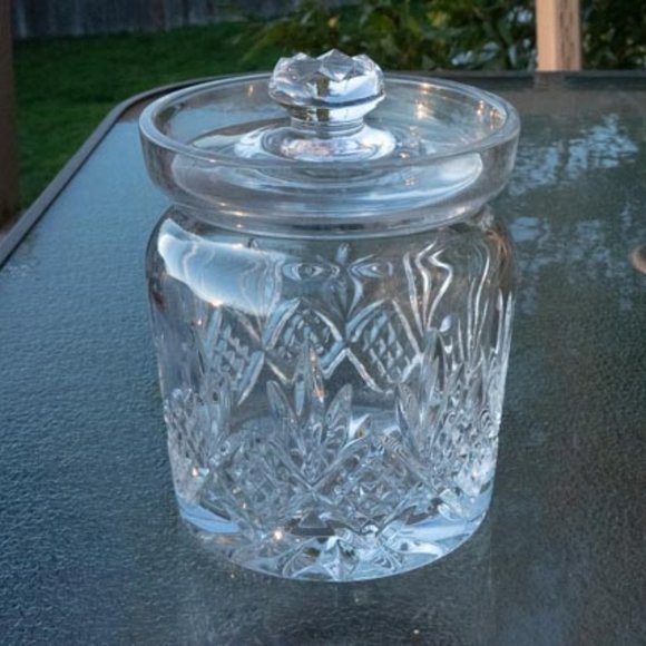 Waterford Crystal Other - Waterford Crystal Kelley Biscuit Barrel Jar & Lid Set height 7”